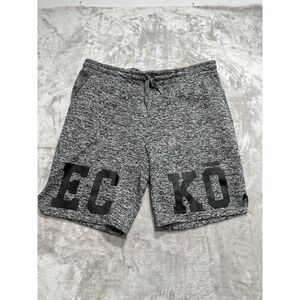 Ecko Unltd Logo Sweat Shorts Men's Size 2XL Gray w/ Black Logo Drawstring EUC